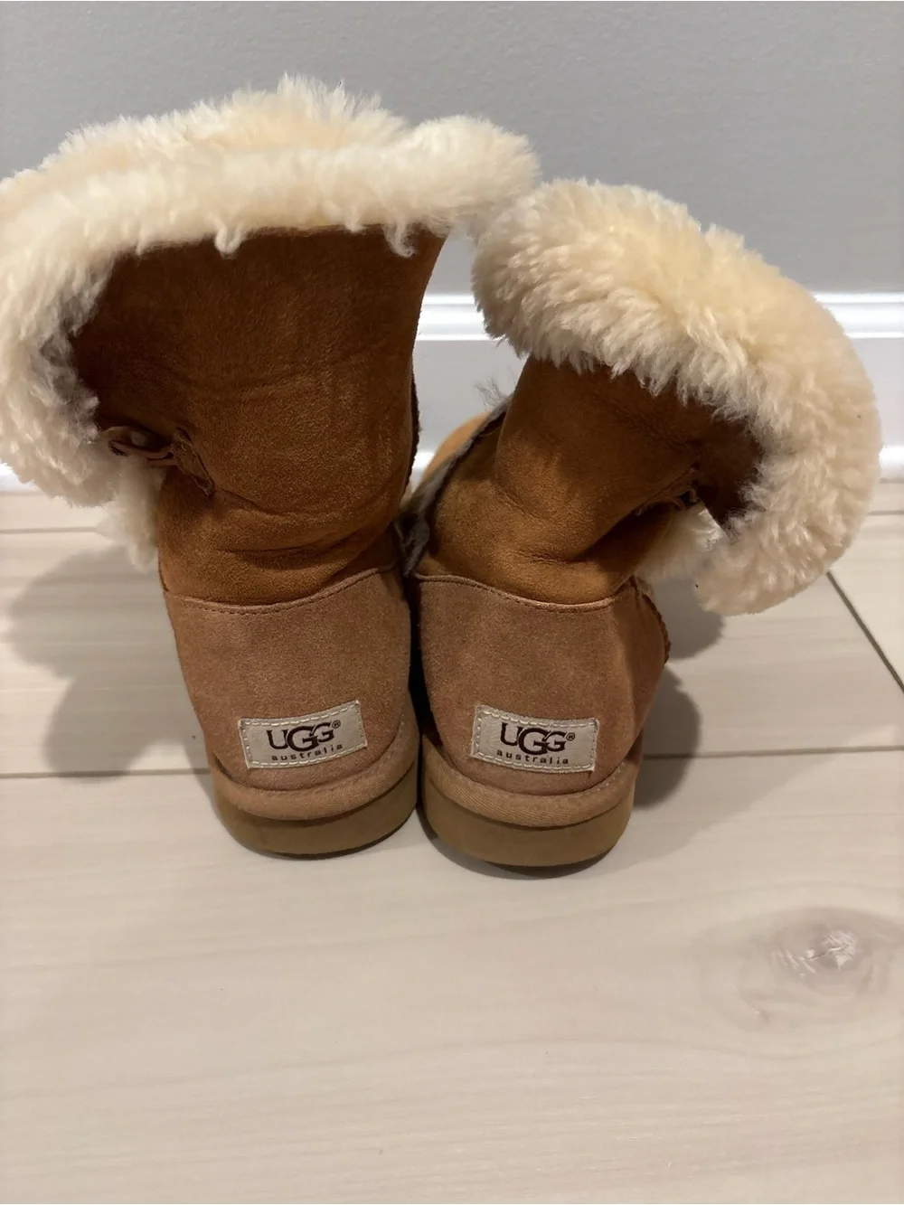 UGG Chestnut Suede Shearling Winter Boots